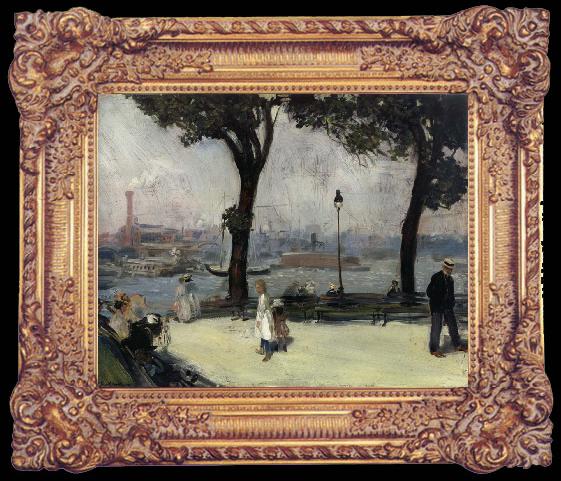 framed  William J.Glackens East River Park, Ta024